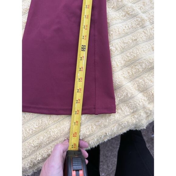 Women’s Burgundy Wine Maroon Flared Leg Popped Leggings Active Athletic Medium - Picture 7 of 9